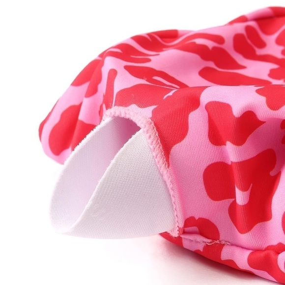 Pink Leopard One Shoulder High Waisted Bikini Tie High Cut Two Piece Swimsuits L - Picture 7 of 12